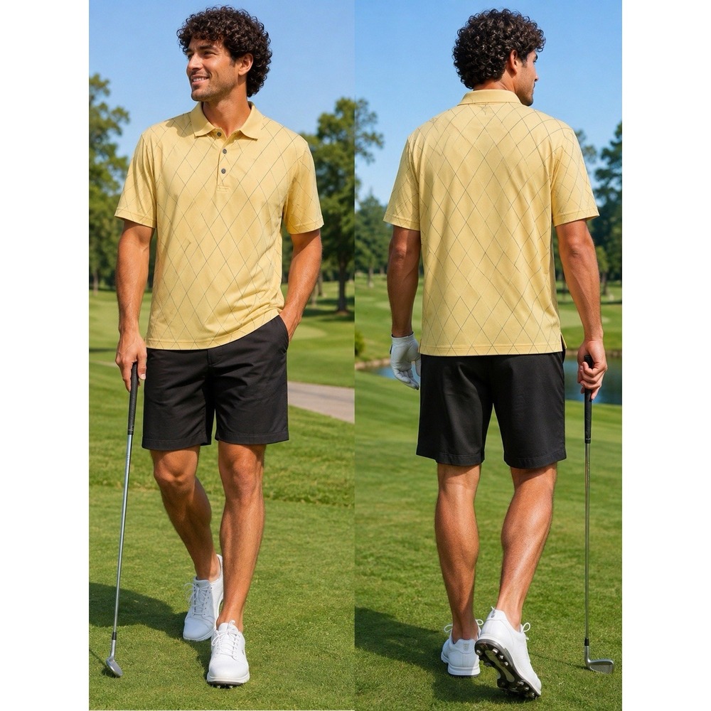 All In Motion XXL Black Stripe Shorts 42x9 Performance Golf Sport Athleisure